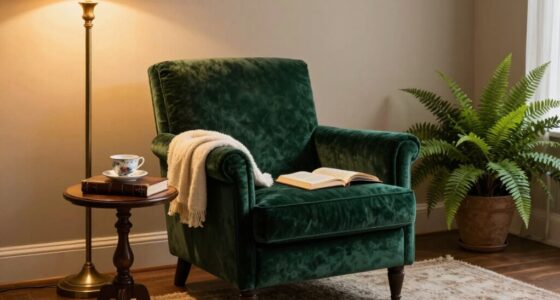 elegant cozy reading space
