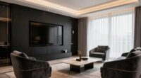 elegant daytime media room