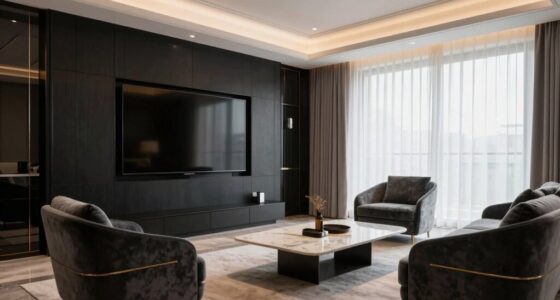 elegant daytime media room