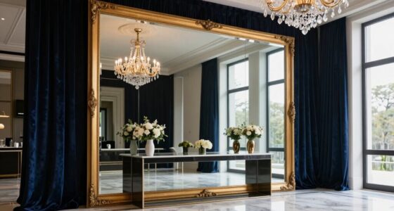 elegant oversized mirror arrangements