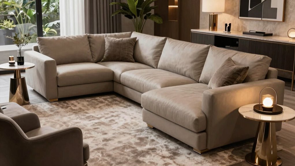 elegant sectional seating arrangement