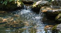 gentle soothing flowing water