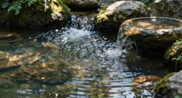 gentle soothing flowing water
