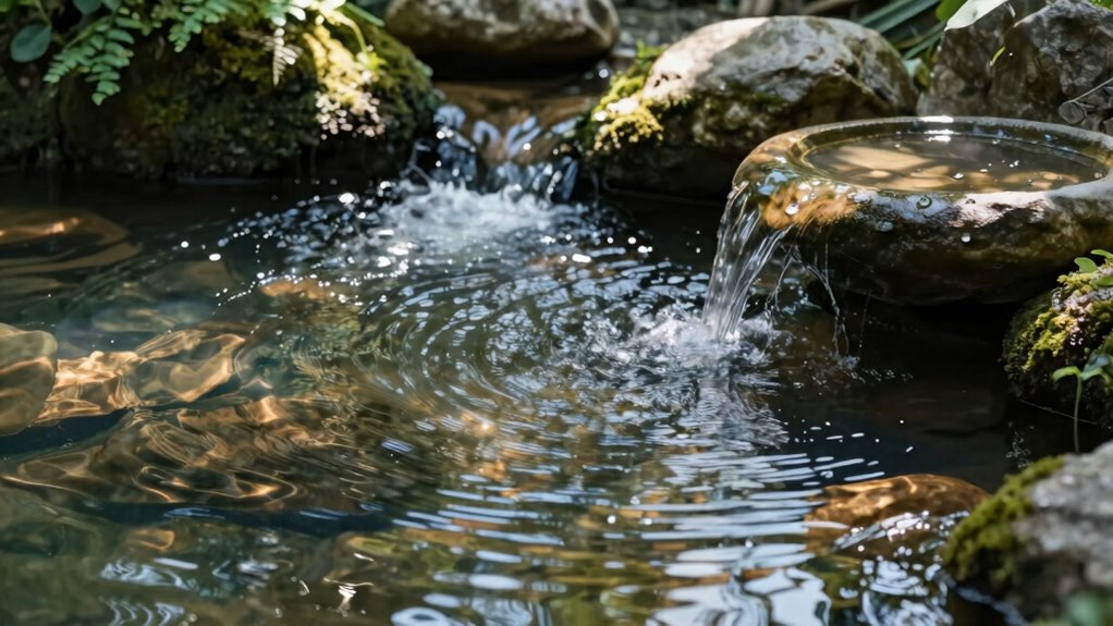 gentle soothing flowing water