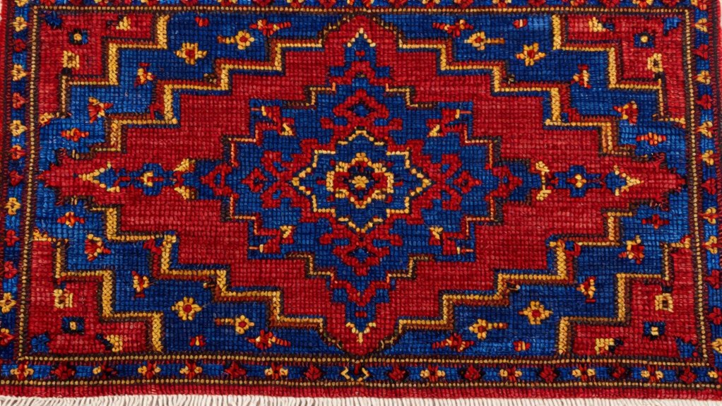inspect rug construction details