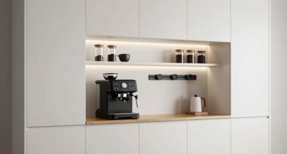 integrated kitchen coffee station