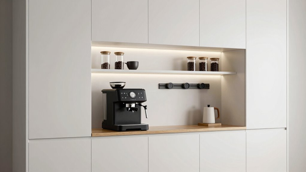 integrated kitchen coffee station