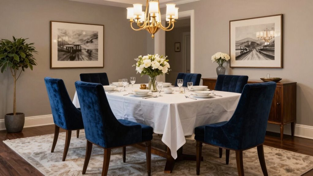layered lighting and elegant decor