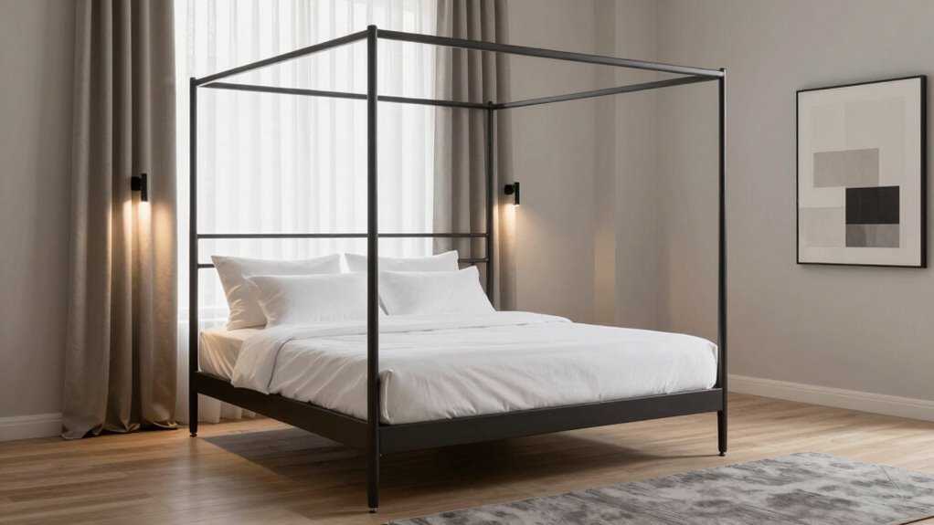 modern canopy bed styling
