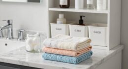 organized bathroom reduces stress