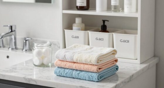 organized bathroom reduces stress