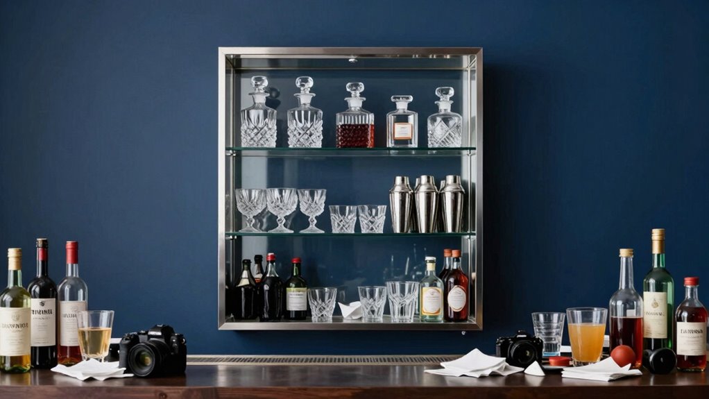organized elegant beverage storage