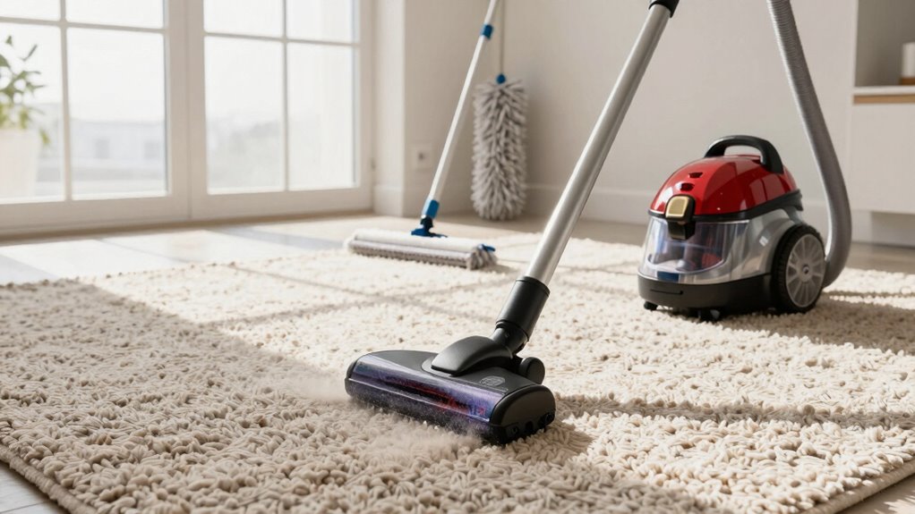 prevents dust settling rugs