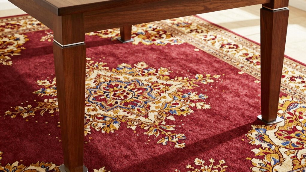 protect rug during meals