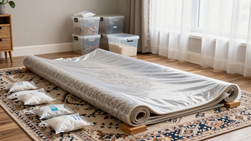 protect rugs during absence