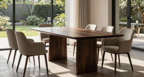 relaxed atmosphere with pedestal tables