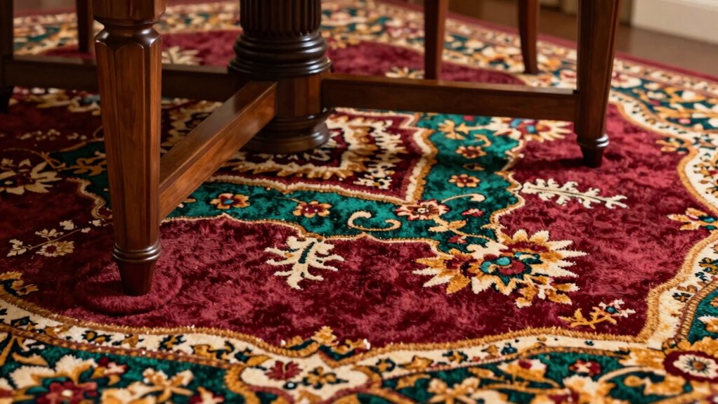 secure rug and table stability