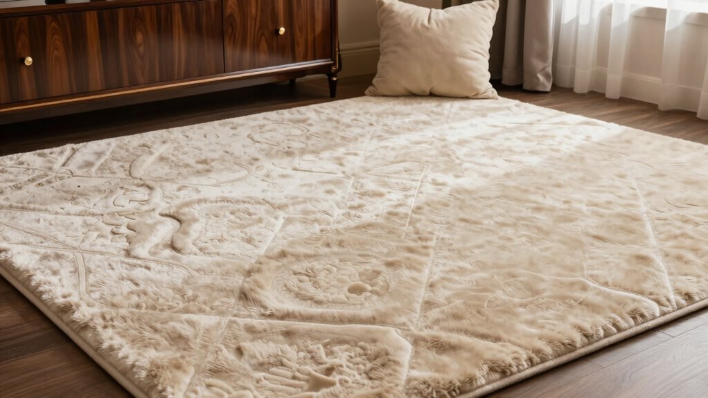 soft textured rug placement