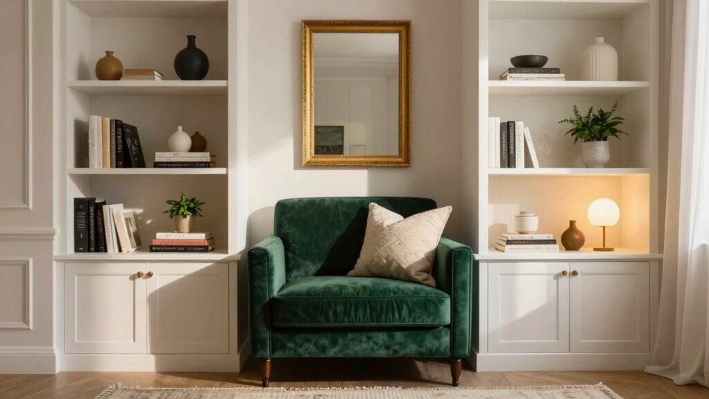 stylish illuminated architectural niches