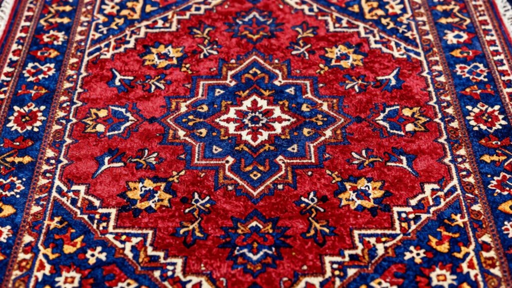 symbolic geometric rug medallions