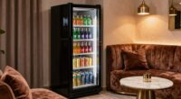 transforming beverage fridge decor