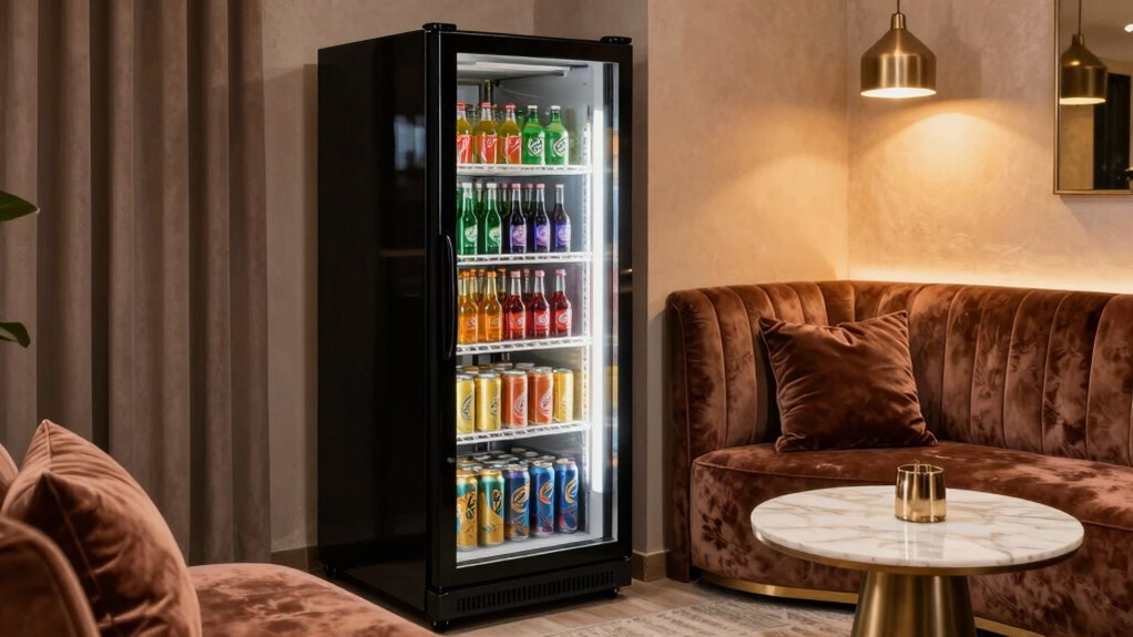 transforming beverage fridge decor