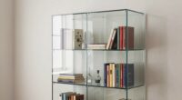 transparent shelves reduce weight