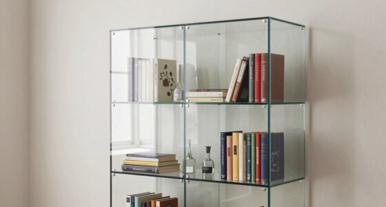 transparent shelves reduce weight
