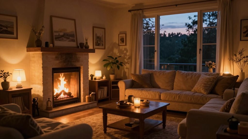 warm lighting promotes relaxation