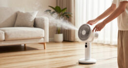 Licensable picture: Visitors cool off with a mister fan in Philadelphia on July 3, 2026.