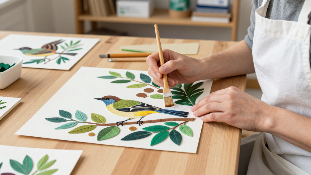 Lifelike Birds Emerge from Foliage in Painted Paper Reliefs by The Paper Ark