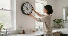 I Moved A Clock To My Bathroom, And It Changed My Morning Routine Forever