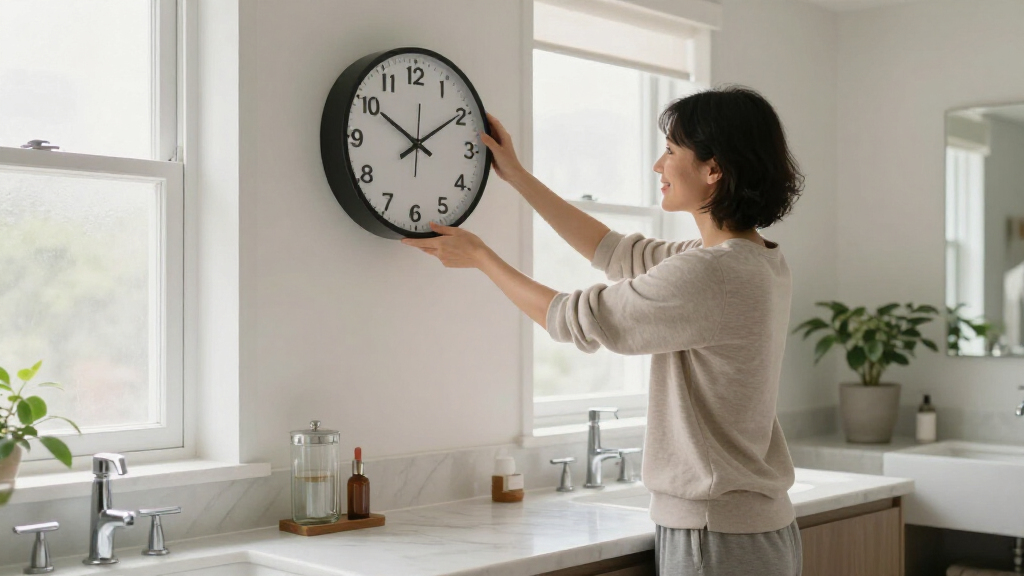 I Moved A Clock To My Bathroom, And It Changed My Morning Routine Forever