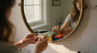 She Put Vintage Matchboxes On Her Tiny Bathroom Mirror, And It’s The Cutest Storage I’ve Seen