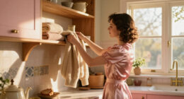She Stores Sweaters In The Kitchen Of Her Pink-Drenched 1920S LA Studio