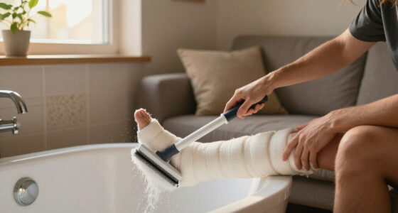 I Have A Leg Injury, And This Extendable Spin Scrubber Has Been A Lifesaver