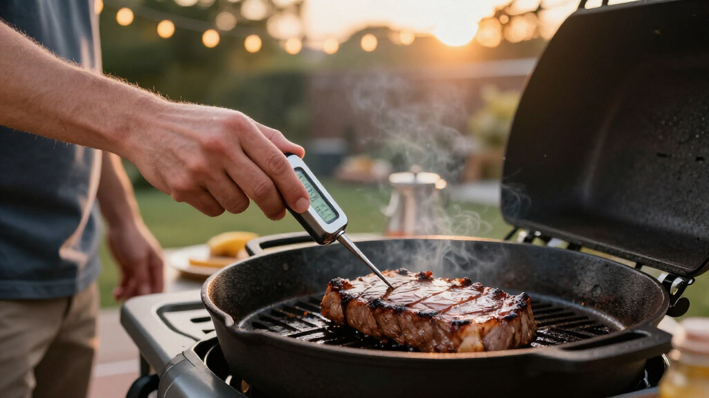 Meat Thermometer Digital, 1-2 Sec Instant Read, Food, Cooking, Grilling | Bright Backlit Display, Waterproof For Air Fryer, Smoker, Candy, K