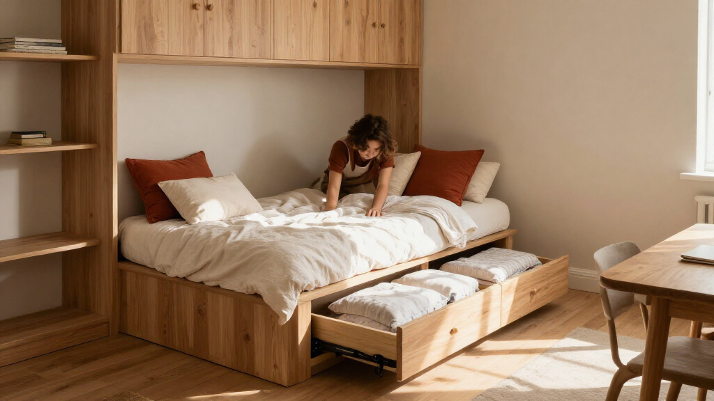 A Custom Daybed Turned This Awkward Tiny Room Into An Elegant Dual-purpose Guest Room And Home Office