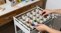 Ditch Bins: The Smarter Way To Organize A Storage Cart Using Empty Egg Cartons