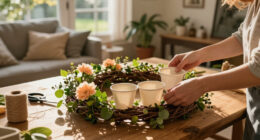 Don't Toss Your Plastic Nursery Pots: Use Them For This Cute DIY Wreath Idea