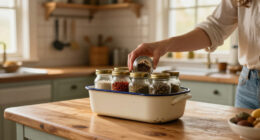 Repurpose A Casserole Holder Into A Spice Rack That Adds Vintage Charm