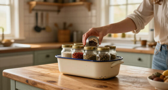 Repurpose A Casserole Holder Into A Spice Rack That Adds Vintage Charm