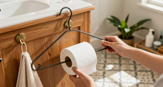 Skip Traditional Toilet Paper Holders: Grab A Hanger For Rustic Charm