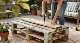 Woman Upcycles Old Wood Pallets Into A Backyard Showpiece With An Impressive DIY