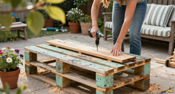 Woman Upcycles Old Wood Pallets Into A Backyard Showpiece With An Impressive DIY